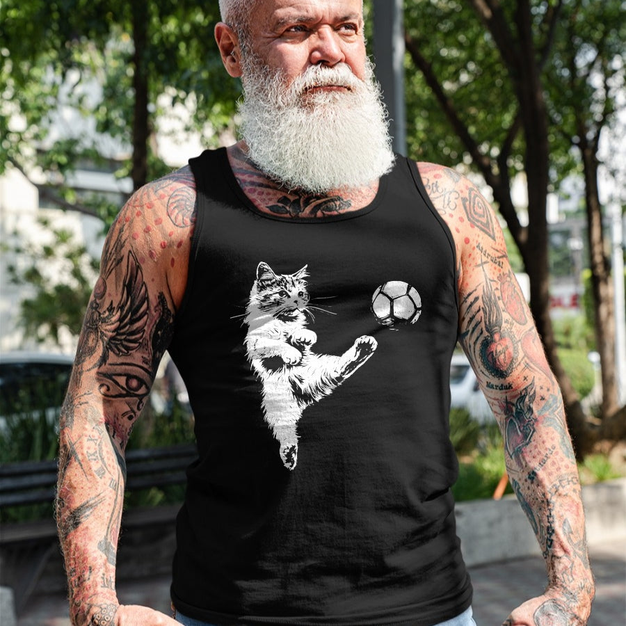 Cat Love Shirt, Funny Cat Lover Gift UnisexT-Shirt/Hoodie/Sweatshirt HLT00 - Funny Cat Soccer Ball Graphic Tee T-Shirt for Men Women Kids