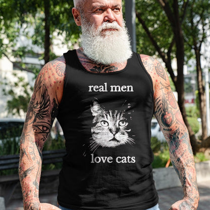 Cat Love Shirt, Funny Cat Lover Gift UnisexT-Shirt/Hoodie/Sweatshirt HLT00 - Real Men Love Cats - Cat Lover T-Shirt T-Shirt, Men, Navy Blue, X-Large