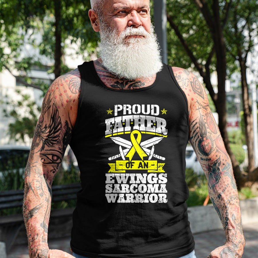Gift for Dad Shirt, Funny Dad Unisex T-Shirt/Hoodie/Sweatshirt HLT00 – Proud Father Of An Ewings Sarcoma Warrior Awareness Ribbon T-Shirt