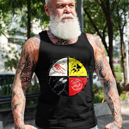 Native American T-Shirts, Vintage Native American Unisex T-Shirt/Hoodie/Sweatshirt HLT00 - Native American Medicine Wheel