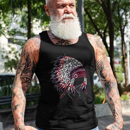 Native American T-Shirts, Vintage Native American Unisex T-Shirt/Hoodie/Sweatshirt HLT00 - Indian Headdress - Native American Roots Indigenous