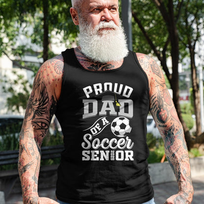 Gift for Dad Shirt, Funny Dad Unisex T-Shirt/Hoodie/Sweatshirt HLT00 – Proud dad of a soccer Senior class of 2025 graduation gifts T-Shirt