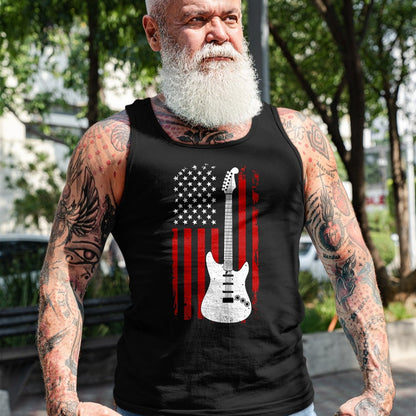 Guitar Lover Shirt, Funny Guitar UnisexT-Shirt/Hoodie/Sweatshirt HLT00 - Guitar American US Flag Music Player Electric Guitarist Gift T-Shirt