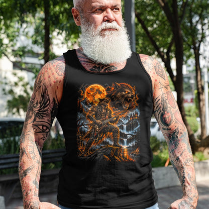 Guitar Lover Shirt, Funny Guitar UnisexT-Shirt/Hoodie/Sweatshirt HLT00 - Werewolf Howling Moon Men Women Playing Guitar Halloween T-Shirt