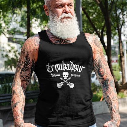 Guitar Lover Shirt, Funny Guitar UnisexT-Shirt/Hoodie/Sweatshirt HLT00 - Vintage Skull Troubadour Guitar Rock Music Tee T-Shirt