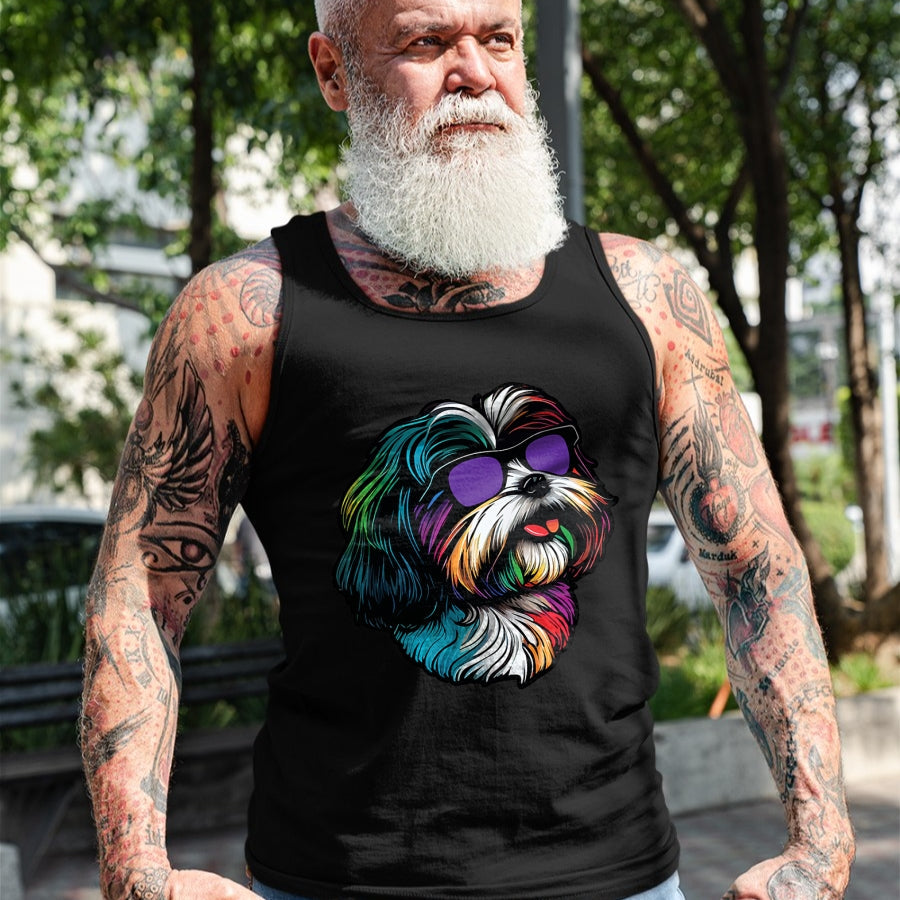 Dog Love Shirt, Dog Lover Gift T-Shirt/Hoodie/Sweatshirt HLT00 - Dad Mom Cool Dog Sunglasses - Shih Tzu T-Shirt