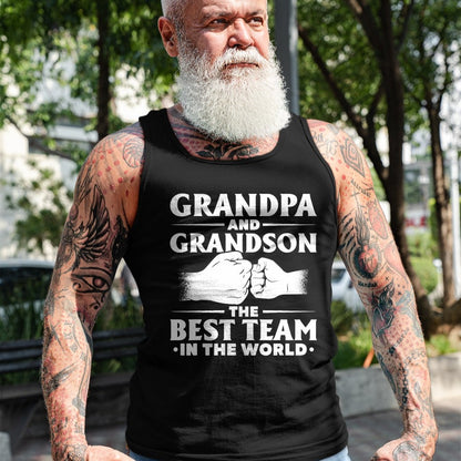 Best Grandpa Shirt, Proud Grandpa Unisex T-Shirt/Hoodie/Sweatshirt HLT00 - Father's Day Gift Grandpa The Man The Myth The Bad Influence T-Shirt
