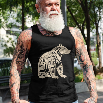 Native American T-Shirts, Vintage Native American Unisex T-Shirt/Hoodie/Sweatshirt HLT00 - Bear Native Formline Art Salish Haida Tlingit Pacific Animal