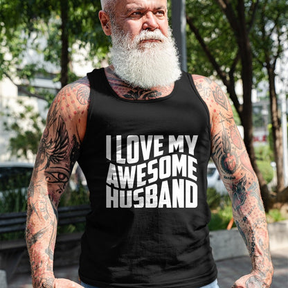 Best Wife Shirt, Wife and Husband Unisex T-Shirt/Hoodie/Sweatshirt HLT00 - I Love My Awesome Husband T-Shirt (2)