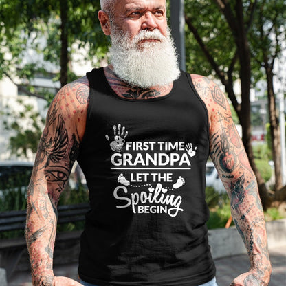 Best Grandpa Shirt, Proud Grandpa Unisex T-Shirt/Hoodie/Sweatshirt HLT00 - New First Time Grandpa Let The Spoiling Begin Gift T-Shirt