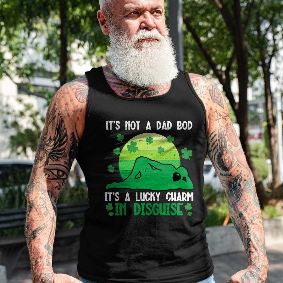 Gift for Dad Shirt, Funny Dad Unisex T-Shirt/Hoodie/Sweatshirt HLT00 – St Patricks Day Not Dad Bod Lucky Charm Saint Pattys Men T-Shirt