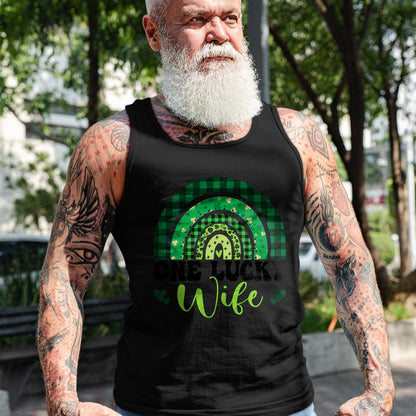Best Wife Shirt, Wife and Husband Unisex T-Shirt/Hoodie/Sweatshirt HLT00 - Gift for wife T shirt, lucky wife   One Lucky Wife Rainbow Irish St Patricks Day Shamrock T-Shirt