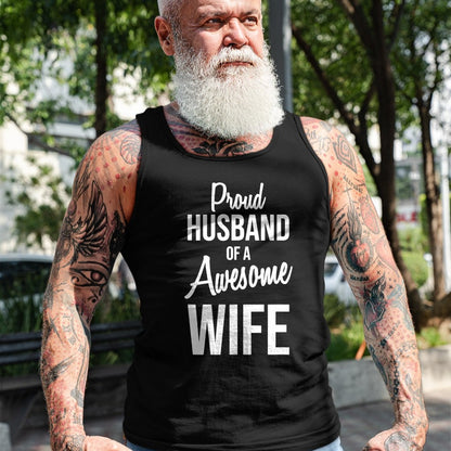 Best Wife Shirt, Wife and Husband Unisex T-Shirt/Hoodie/Sweatshirt HLT00 - Proud Husband Of A Freakin Awesome Wife T-Shirt
