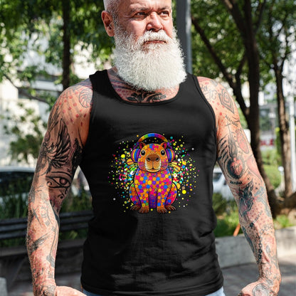 Cute Capybara Shirt, Funny Capybara Unisex T-Shirt/Hoodie/Sweatshirt HLT00 - Funny Capybara Dots Art Animal Lovers Students Boys Girls T-Shirt (2)