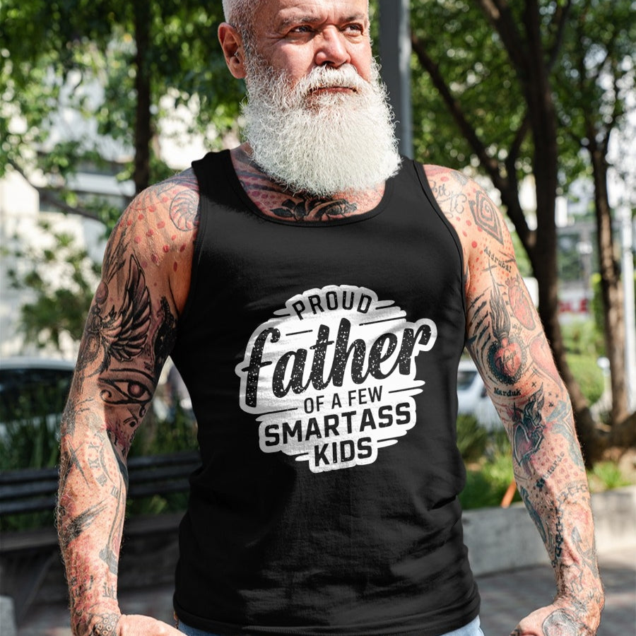 Gift for Dad Shirt, Funny Dad Unisex T-Shirt/Hoodie/Sweatshirt HLT00 – Proud Father Of A Few Smartass Kids Fathers Day Funny T-Shirt