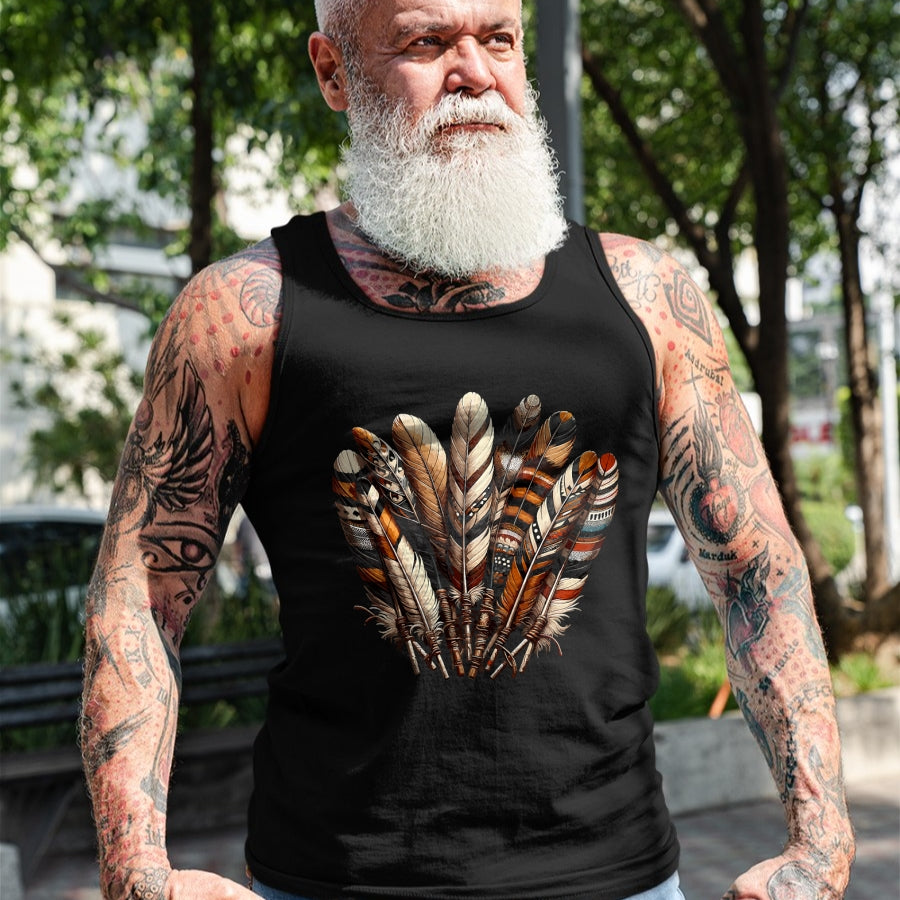 Native American T-Shirts, Vintage Native American Unisex T-Shirt/Hoodie/Sweatshirt HLT00 - Southwest Native American Indian Feather