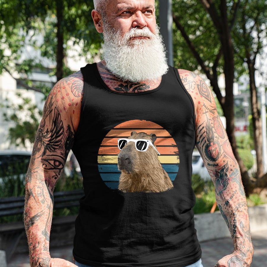 Cute Capybara Shirt, Funny Capybara Unisex T-Shirt/Hoodie/Sweatshirt HLT00 - Funny Capybara Vintage Long Sleeve T-Shirt