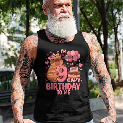 Cute Capybara Shirt, Funny Capybara UnisexT-Shirt/Hoodie/Sweatshirt HLT00 - Capybara 9 Year Birthday Girl Capybara 9th Birthday 2017 T-Shirt