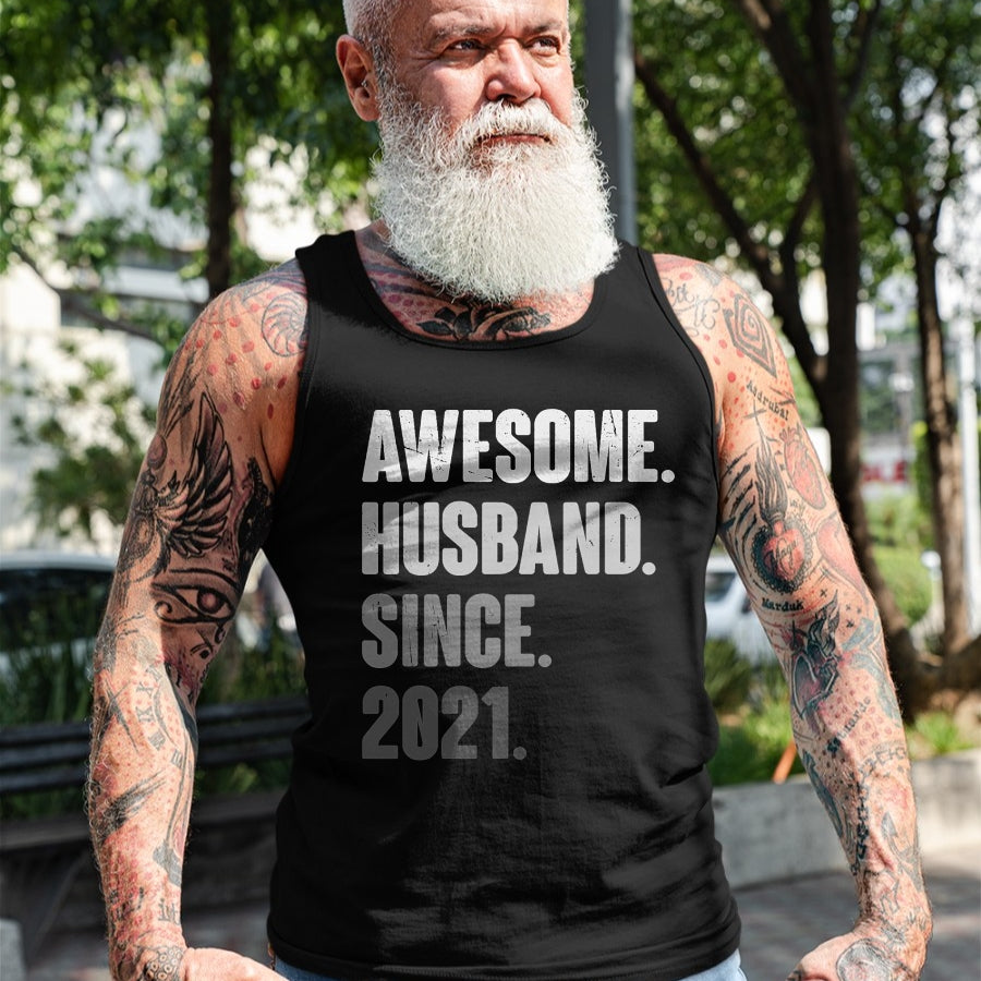 Best Wife Shirt, Wife and Husband Unisex T-Shirt/Hoodie/Sweatshirt HLT00 - 3rd Year Wedding Anniversary Epic Awesome Husband Since 2021 T-Shirt (3)