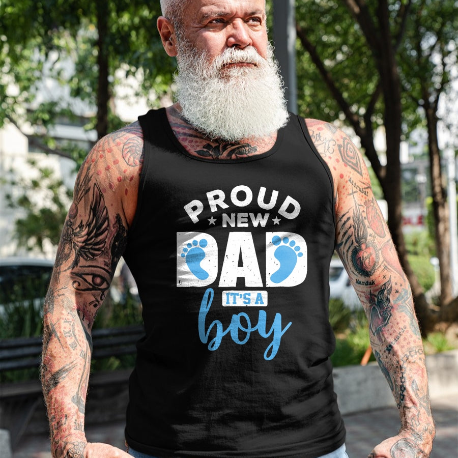Gift for Dad Shirt, Funny Dad Unisex T-Shirt/Hoodie/Sweatshirt HLT00 – Proud New Dad It_s A Boy T-Shirt Promoted to Daddy Tee Gift T-Shirt