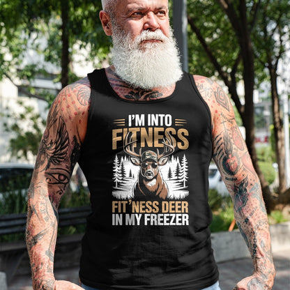 Funny Hunting Shirt, Gift For Hunting Lover Unisex T-Shirt/Hoodie/Sweatshirt HLT00 - Camo Deer Hunting Men_s Fitness Deer Freezer Funny Hunting T-Shirt