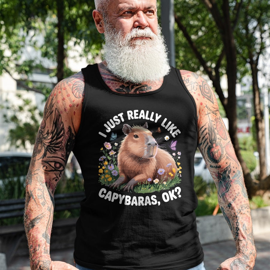 Cute Capybara Shirt, Funny Capybara Unisex T-Shirt/Hoodie/Sweatshirt HLT00 - Funny Capybara Art for Men Women Kids Capy Rodent Capybara T-Shirt