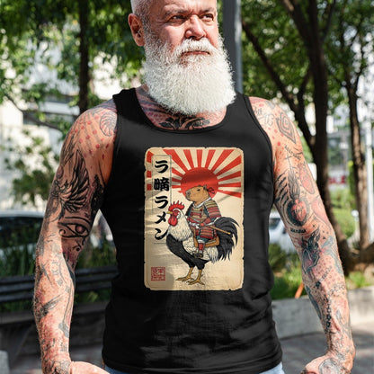 Cute Capybara Shirt, Funny Capybara Unisex T-Shirt/Hoodie/Sweatshirt HLT00 - Vintage Japanese Samurai Capybara Rooster Chicken Anime T-Shirt
