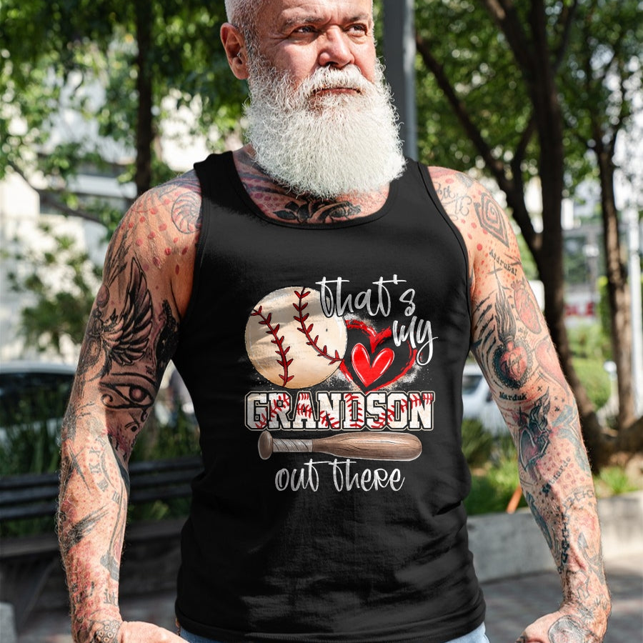 Best Grandma Shirt, Proud Grandma Unisex T-Shirt/Hoodie/Sweatshirt HLT00 - That'S My Grandson Out There Baseball Grandma Mothers Day T-Shirt