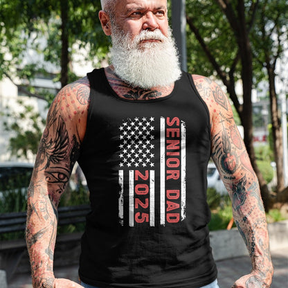 Gift for Dad Shirt, Funny Dad Unisex T-Shirt/Hoodie/Sweatshirt HLT00 – Senior Dad 2025 US Flag Class Of 2025 Dad Of Senior 2025 T-Shirt
