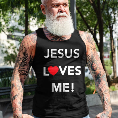 Christian Tee, Christian Faith Unisex T-Shirt/Hoodie/Sweatshirt HLT00 - Christian Jesus Loves Me T-Shirt T-Shirt