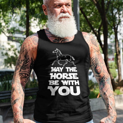 Best Horse Lover Shirt , Funny Horse UnisexT-Shirt/Hoodie/Sweatshirt HLT00 - May The Horse Be with You T-Shirt T-Shirt, Men, Black, 3X-Large
