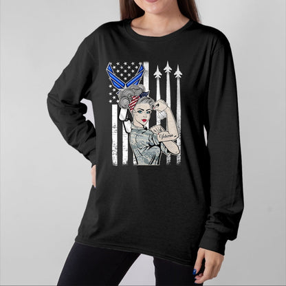 Proud Veteran Shirt, Funny Veteran UnisexT-Shirt/Hoodie/Sweatshirt HLT00 - USAF Air Force Women Proud Shirt, Air Force Veteran Gift T-Shirt