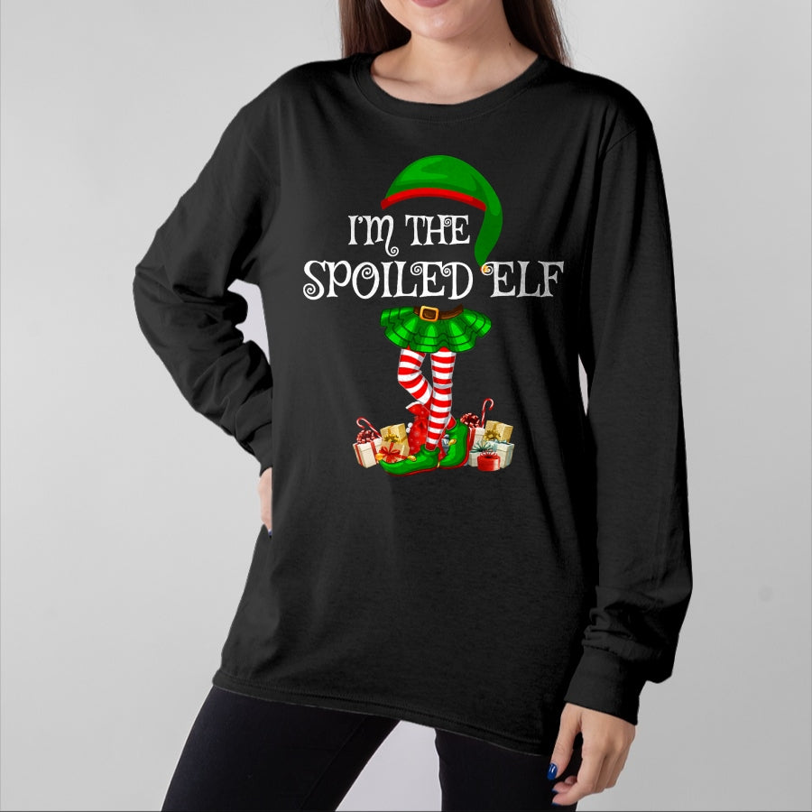 Best Wife Shirt, Wife and Husband Unisex T-Shirt/Hoodie/Sweatshirt HLT00 - Matching Family Group I'm The Spoiled Elf Christmas T-Shirt