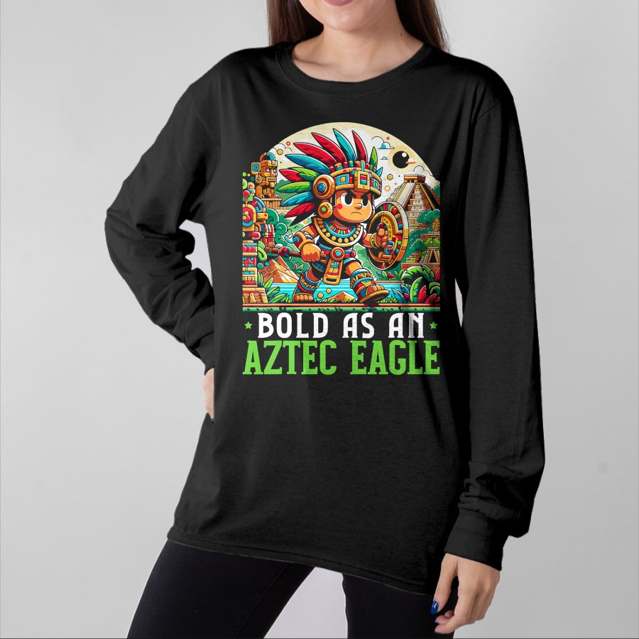 Native American T-Shirts, Vintage Native American Unisex T-Shirt/Hoodie/Sweatshirt HLT00 - Aztec Warrior Mexico Native Mexican Aztec Civilization