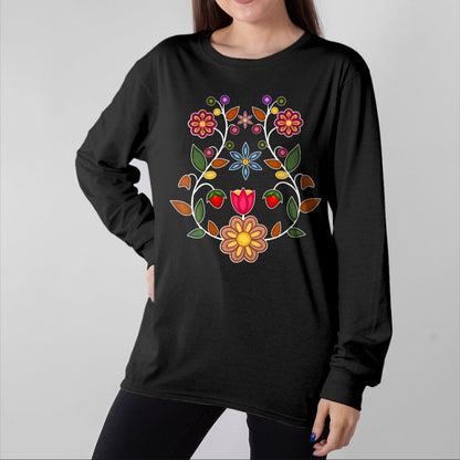 Native American T-Shirts, Vintage Native American Unisex T-Shirt/Hoodie/Sweatshirt HLT00 - Ojibwe Floral Native Wild Flowers Indigenous Cute Botanical (1)