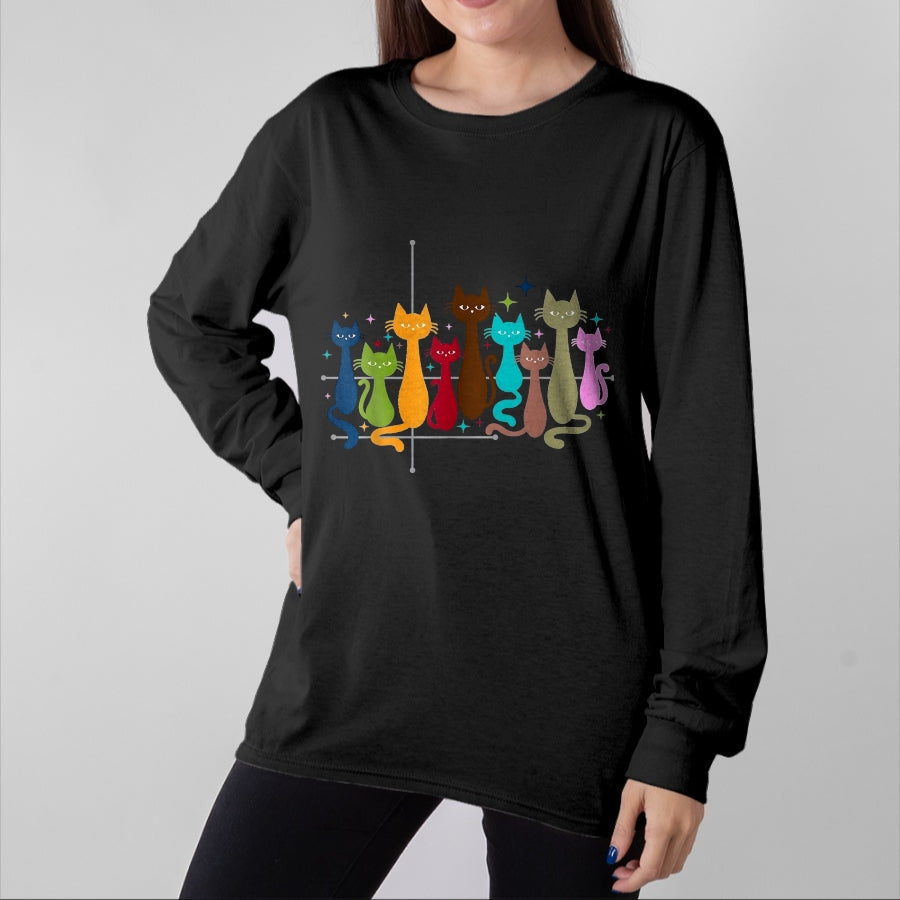 Cat Love Shirt, Funny Cat Lover Gift UnisexT-Shirt/Hoodie/Sweatshirt HLT00 - Classic Art Kitten Lover Vintage Artwork Cute Cat T-Shirt, Women, Heather Grey, X-Large