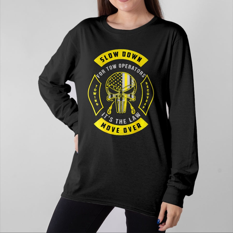 Best Truck Driver Life Shirt, Funny Trucker UnisexT-Shirt/Hoodie/Sweatshirt HLT00 - Tow Lives Matter Thin Yellow Line Tow Truck Driver Shirt T-Shirt