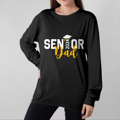 Gift for Dad Shirt, Funny Dad Unisex T-Shirt/Hoodie/Sweatshirt HLT00 – Proud Senior Dad 2024 Senior 2024 Dad Class Of 2024 Father T-Shirt