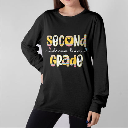 Best Teacher Shirt, Funny Teacher UnisexT-Shirt/Hoodie/Sweatshirt HLT00 - Second Grade Dream Team Back to School 2nd Grade Teacher T-Shirt, Men, Black, 3X-Large
