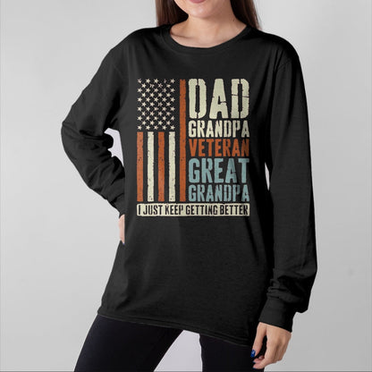 Proud Veteran Shirt, Funny Veteran UnisexT-Shirt/Hoodie/Sweatshirt HLT00 - Dad Grandpa Veteran Great Grandpa T-Shirt, Men, Black, 3X-Large