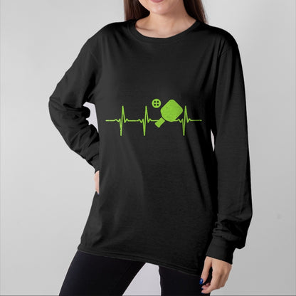 Funny Pickleball Shirt, Pickleball Lover Unisex T-Shirt/Hoodie/Sweatshirt HLT00 - Pickleball Heartbeat Funny Pickle Ball Sports Men Women Kids T-Shirt