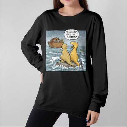Best Dinosaur Lover Shirt, Funny Dinosaur UnisexT-Shirt/Hoodie/Sweatshirt HLT00 - Jesus Saves Funny Dinosaurs Christian Oh Crap was that Today T-Shirt