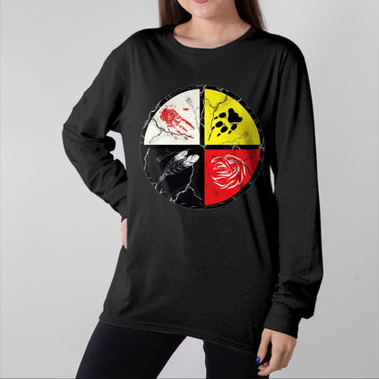 Native American T-Shirts, Vintage Native American Unisex T-Shirt/Hoodie/Sweatshirt HLT00 - Native American Medicine Wheel