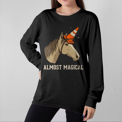 Best Horse Lover Shirt , Funny Horse UnisexT-Shirt/Hoodie/Sweatshirt HLT00 - Almost Magical Funny Horse Traffic Cone Unicorn T-Shirt
