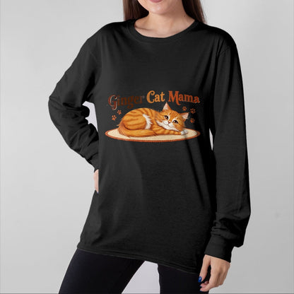 Cat Love Shirt, Funny Cat Lover Gift UnisexT-Shirt/Hoodie/Sweatshirt HLT00 - Ginger Cat Mama Ginger Mom lover Funny Gifts Cat Dad Cat Mom T-Shirt (1)