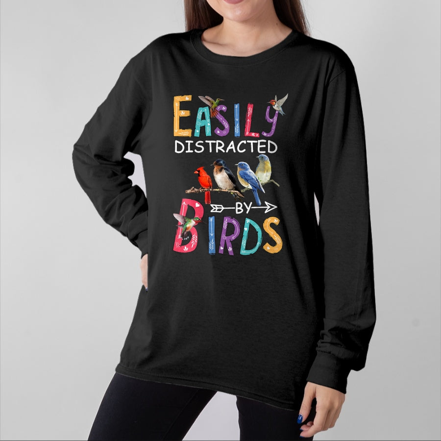 Best Thanksgiving Family Shirt , Funny Thanksgiving UnisexT-Shirt/Hoodie/Sweatshirt HLT00 - Easily Distracted by Birds Funny Bird T-Shirt Small