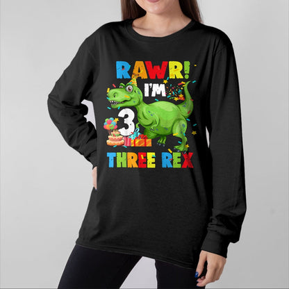 Best Dinosaur Lover Shirt, Funny Dinosaur UnisexT-Shirt/Hoodie/Sweatshirt HLT00 - Three Rex Birthday Party Outfit Dinosaur 3 Year Old Boy Tee T-Shirt
