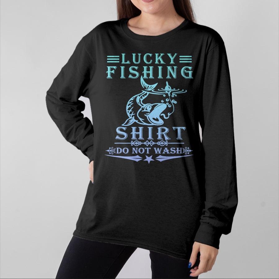 Gift for Dad Shirt, Funny Dad Unisex T-Shirt/Hoodie/Sweatshirt HLT00 – Lucky Fishing Do Not Wash Vintage Fishing Lover T-Shirt