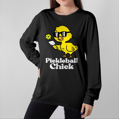 Funny Pickleball Shirt, Pickleball Lover Unisex T-Shirt/Hoodie/Sweatshirt HLT00 - Pickleball Chick Funny Pickle Ball Women Girls Kids Toddler T-Shirt