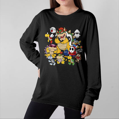 Best Wife Shirt, Wife and Husband Unisex T-Shirt/Hoodie/Sweatshirt HLT00 - Nintendo Super Mario Bowser Enemy Group Shot T-Shirt (1)